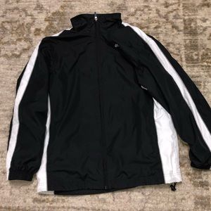 Nike black & white windbreaker waterproof jacket.